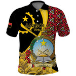 Personalized República de Angola Polo Shirt Coat Of Arms With Map