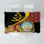 Personalized República de Angola Tablecloth Coat Of Arms With Map