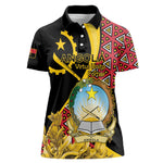 Personalized República de Angola Women Polo Shirt Coat Of Arms With Map