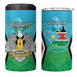 Personalised South Sudan 4 in 1 Can Cooler Tumbler Coat Of Arms - Happy Independence Day