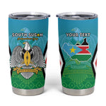 Personalised South Sudan Tumbler Cup Coat Of Arms - Happy Independence Day