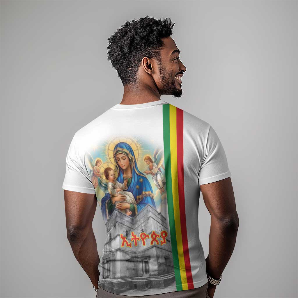 Melkam Gena Ethiopia T shirt Saint Mary Lalibela Churches
