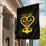 Personalized African-American Black Love Day Garden Flag Sankofa Heart - Nya Akoma