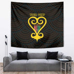 Personalized African-American Black Love Day Tapestry Sankofa Heart - Nya Akoma