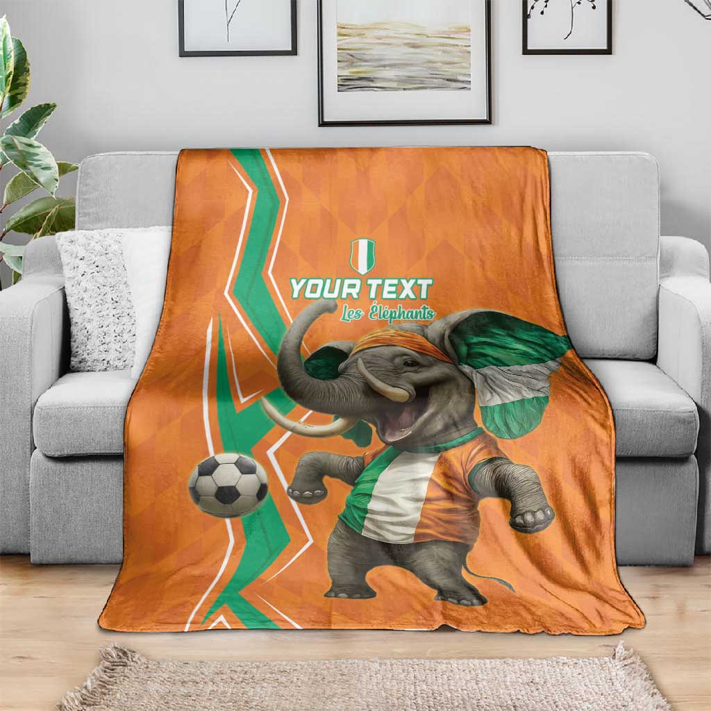 Custom Afro Ivory Coast Football Blanket Go Champions