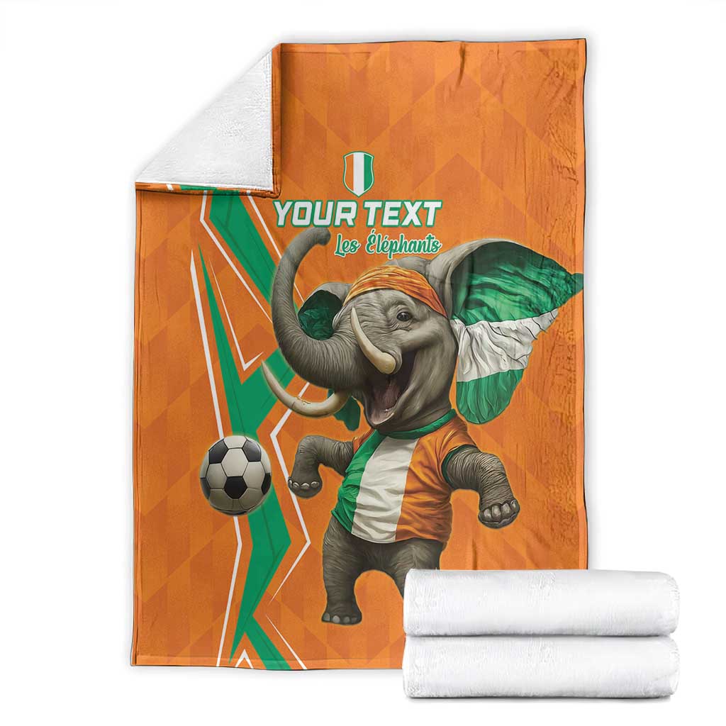 Custom Afro Ivory Coast Football Blanket Go Champions