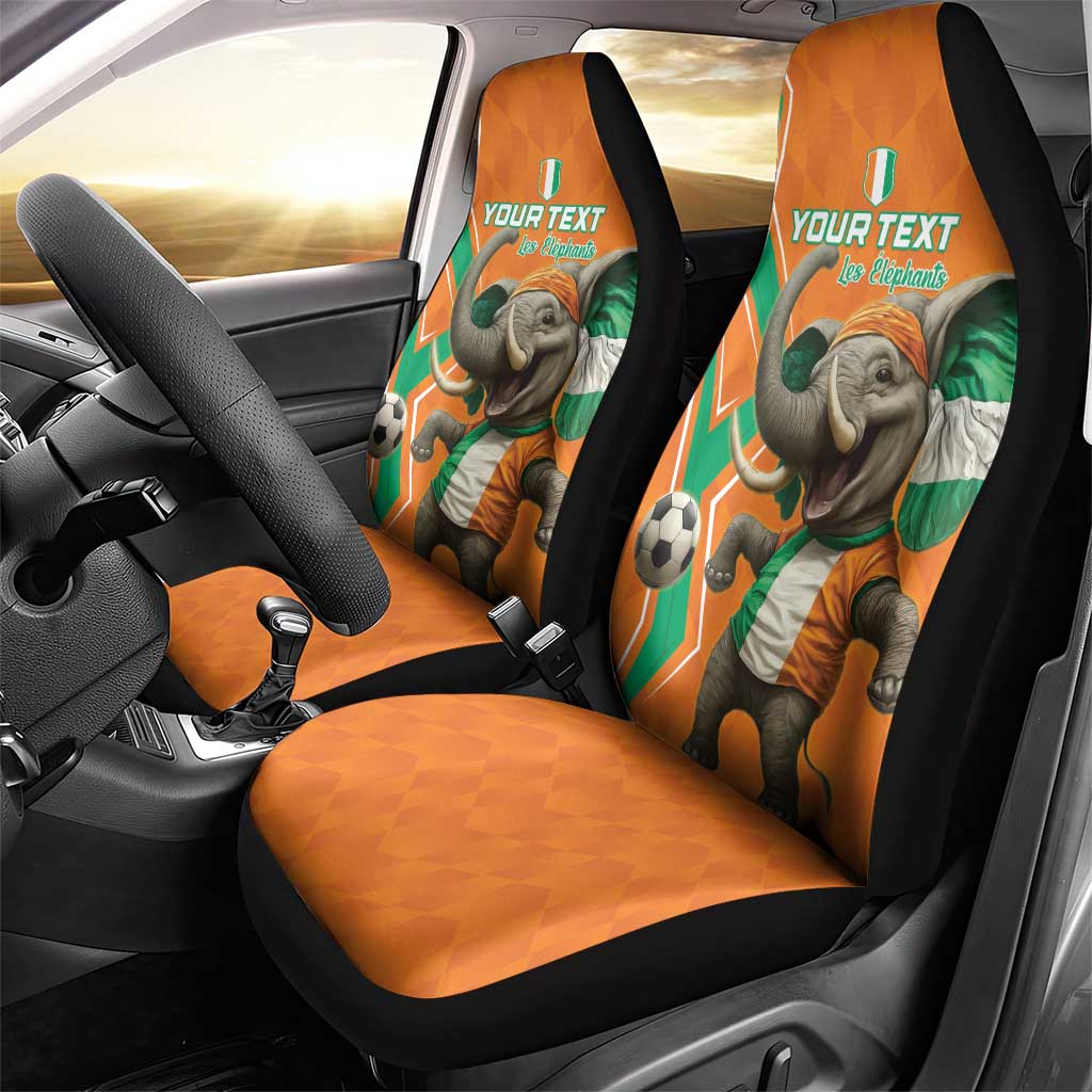 Custom Afro Ivory Coast Football Car Seat Cover Go Champions