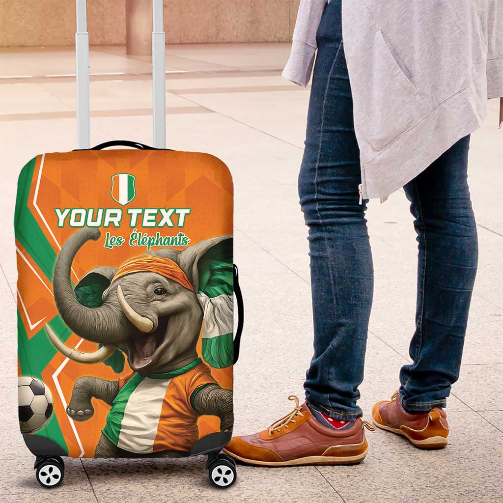 Custom Afro Ivory Coast Football Luggage Cover Go Champions