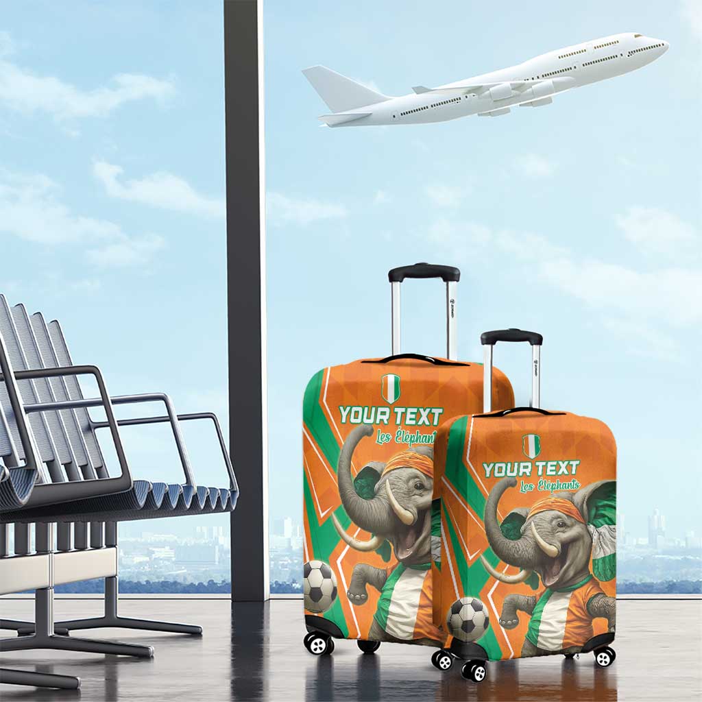 Custom Afro Ivory Coast Football Luggage Cover Go Champions