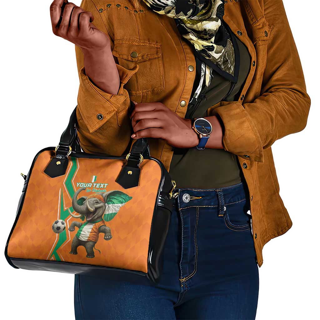 Custom Afro Ivory Coast Football Shoulder Handbag Go Champions