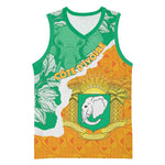 Personalized Afro Ivory Coast Basketball Jersey Coat Of Arms With Kente Pattern - African Pride