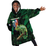 Reunion Island Kid Wearable Blanket Hoodie Furcifer Pardalis