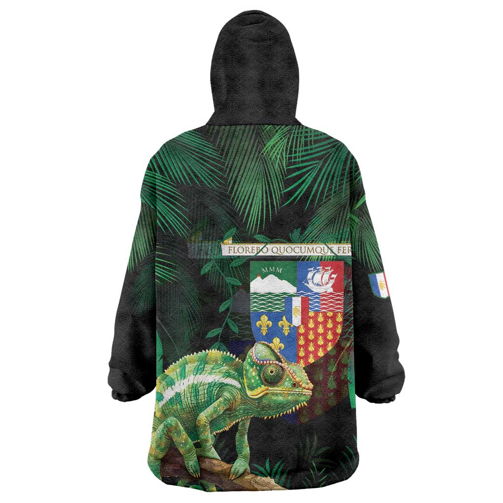 Reunion Island Kid Wearable Blanket Hoodie Furcifer Pardalis