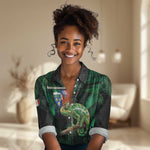 Reunion Island Women Casual Shirt Furcifer Pardalis LT15