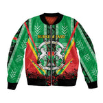 Personalised Afro Burkina Faso Bomber Jacket Coat Of Arms With Rose