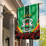 Personalised Afro Burkina Faso Garden Flag Coat Of Arms With Rose