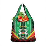 Personalised Afro Burkina Faso Grocery Bag Coat Of Arms With Rose