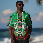 Personalised Afro Burkina Faso Hawaiian Shirt Coat Of Arms With Rose