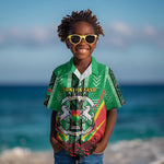 Personalised Afro Burkina Faso Kid Hawaiian Shirt Coat Of Arms With Rose