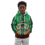 Personalised Afro Burkina Faso Kid Hoodie Coat Of Arms With Rose