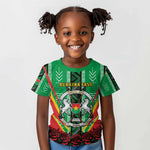 Personalised Afro Burkina Faso Kid T shirt Coat Of Arms With Rose