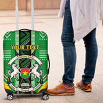 Personalised Afro Burkina Faso Luggage Cover Coat Of Arms With Rose
