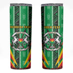 Personalised Afro Burkina Faso Skinny Tumbler Coat Of Arms With Rose