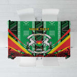Personalised Afro Burkina Faso Tablecloth Coat Of Arms With Rose