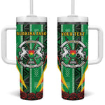Personalised Afro Burkina Faso Tumbler With Handle Coat Of Arms With Rose