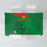Burkina Faso Football Custom Tablecloth Go Stallions