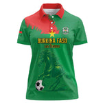 Burkina Faso Football Custom Women Polo Shirt Go Stallions