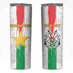 Burkina Faso Football Custom Skinny Tumbler Go Champions