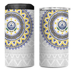 Cape Verde African Tribal Pattern 4 in 1 Can Cooler Tumbler Chest Arm Tattoo