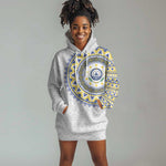 Cape Verde African Tribal Pattern Hoodie Dress Chest Arm Tattoo