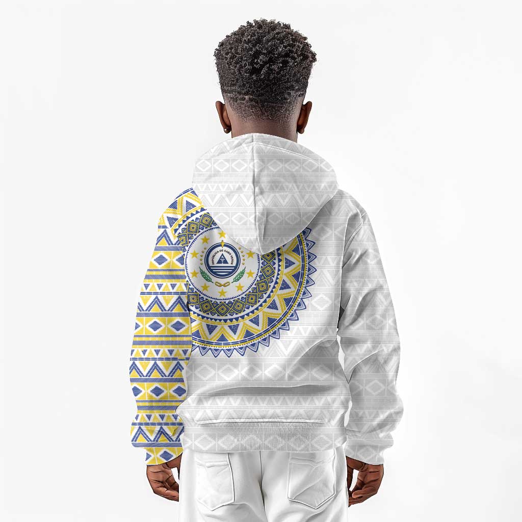 Cape Verde African Tribal Pattern Kid Hoodie Chest Arm Tattoo