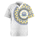 Cape Verde African Tribal Pattern Rugby Jersey Chest Arm Tattoo