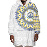 Cape Verde African Tribal Pattern Wearable Blanket Hoodie Chest Arm Tattoo