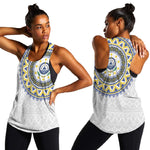 Cape Verde African Tribal Pattern Women Racerback Tank Chest Arm Tattoo