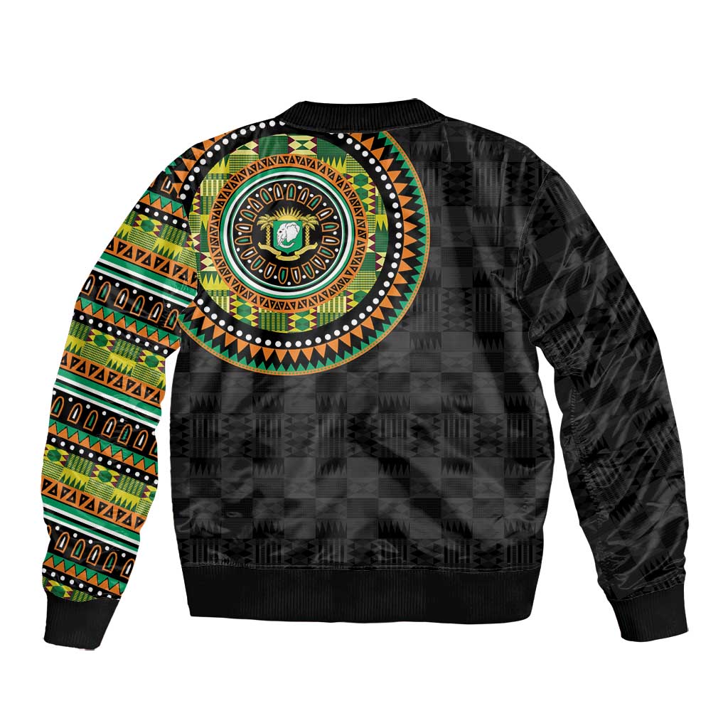 Ivory Coast African Tribal Pattern Bomber Jacket Chest Arm Tattoo