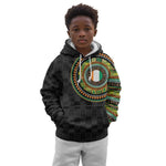 Ivory Coast African Tribal Pattern Kid Hoodie Chest Arm Tattoo