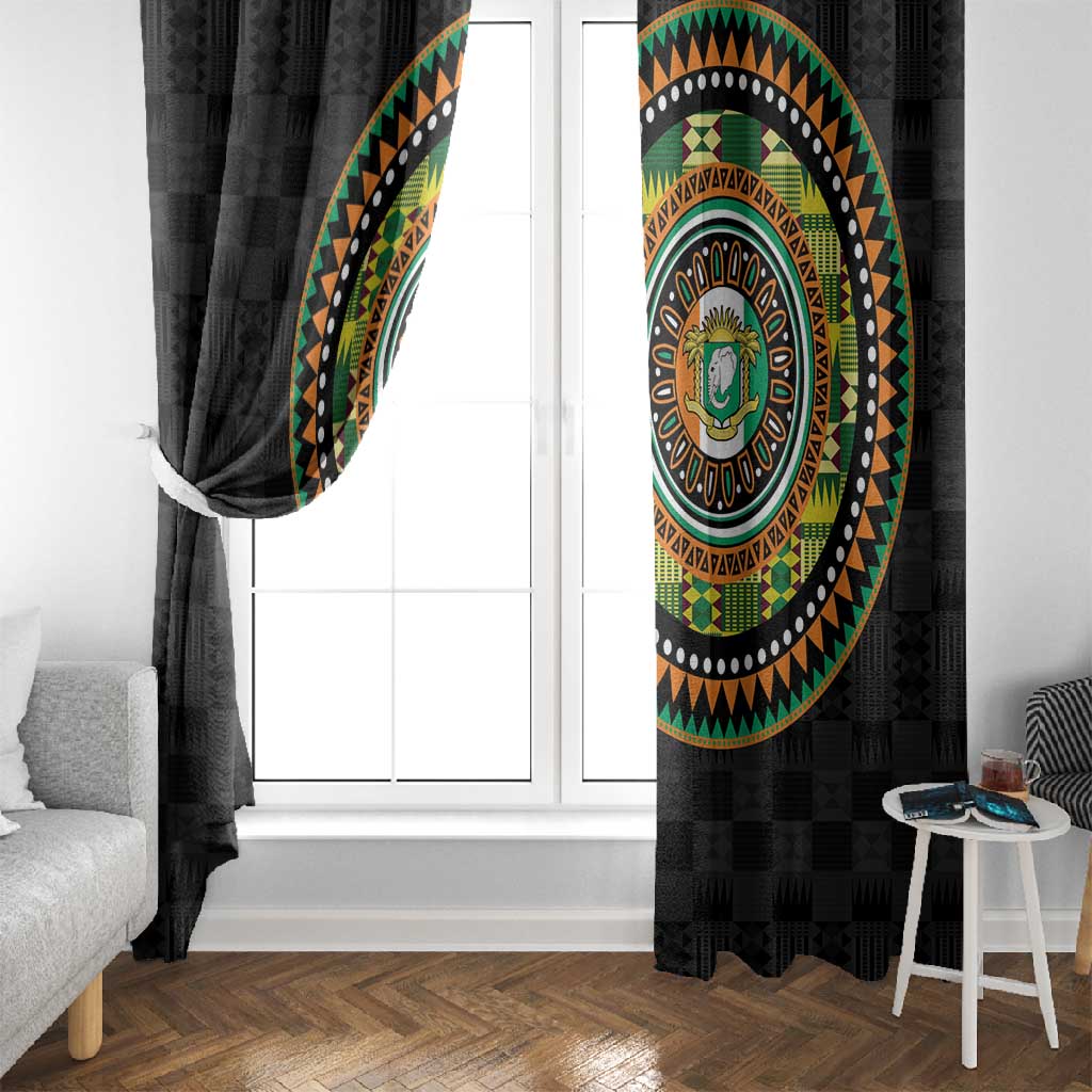 Ivory Coast African Tribal Pattern Window Curtain Chest Arm Tattoo