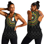 Ivory Coast African Tribal Pattern Women Racerback Tank Chest Arm Tattoo