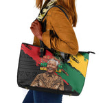 Nelson Mandela Day Leather Tote Bag Pan African Flag - African Pride