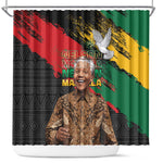 Nelson Mandela Day Shower Curtain Pan African Flag - African Pride