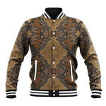 Madiba Nelson Mandela Batik Baseball Jacket Earthy Brown Indonesia Heritage - African Pride