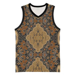 Madiba Nelson Mandela Batik Basketball Jersey Earthy Brown Indonesia Heritage - African Pride