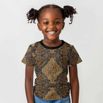 Madiba Nelson Mandela Batik Kid T shirt Earthy Brown Indonesia Heritage - African Pride