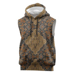 Madiba Nelson Mandela Batik Sleeveless Hoodie Earthy Brown Indonesia Heritage - African Pride