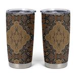 Madiba Nelson Mandela Batik Tumbler Cup Earthy Brown Indonesia Heritage LT15