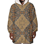 Madiba Nelson Mandela Batik Wearable Blanket Hoodie Earthy Brown Indonesia Heritage - African Pride